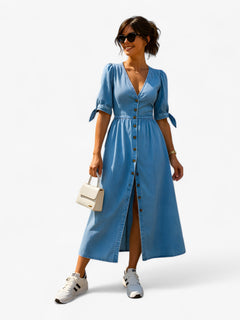 Demmy | Skinnerende Kjole i Denim