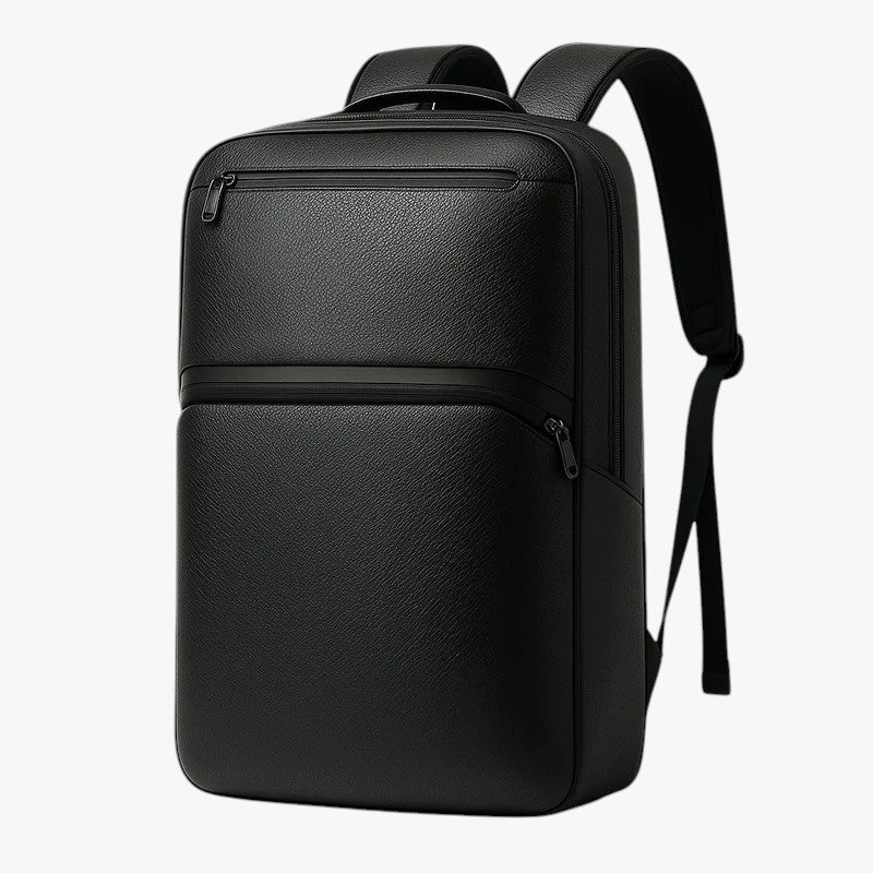 Rory | Rummelig læderrygsæk til bærbar computer - Sort - bags - {{ product_tags }