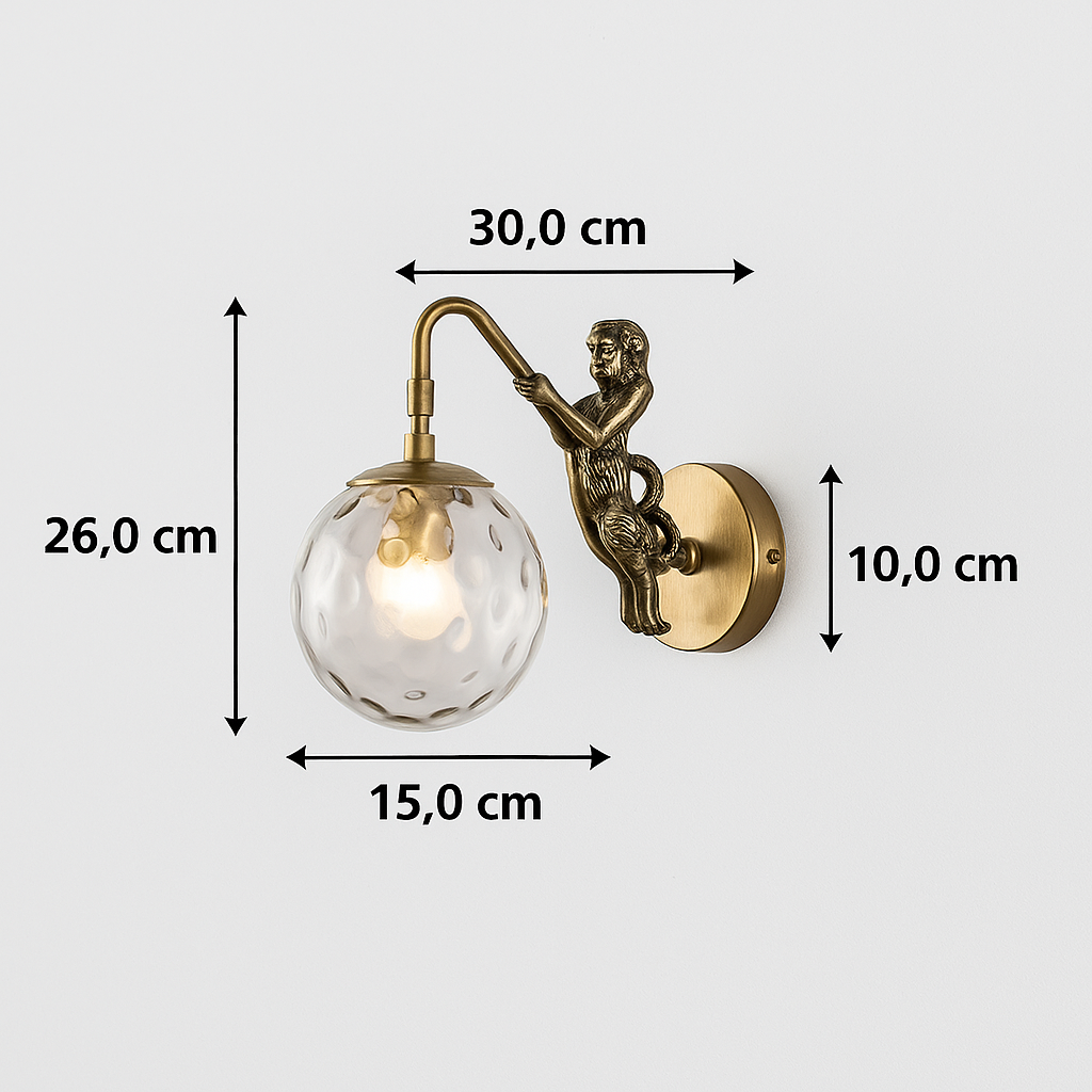 Rustik Kugle Væglampe - Vintage Design Sconce - - Home Decor - {{ product_tags }