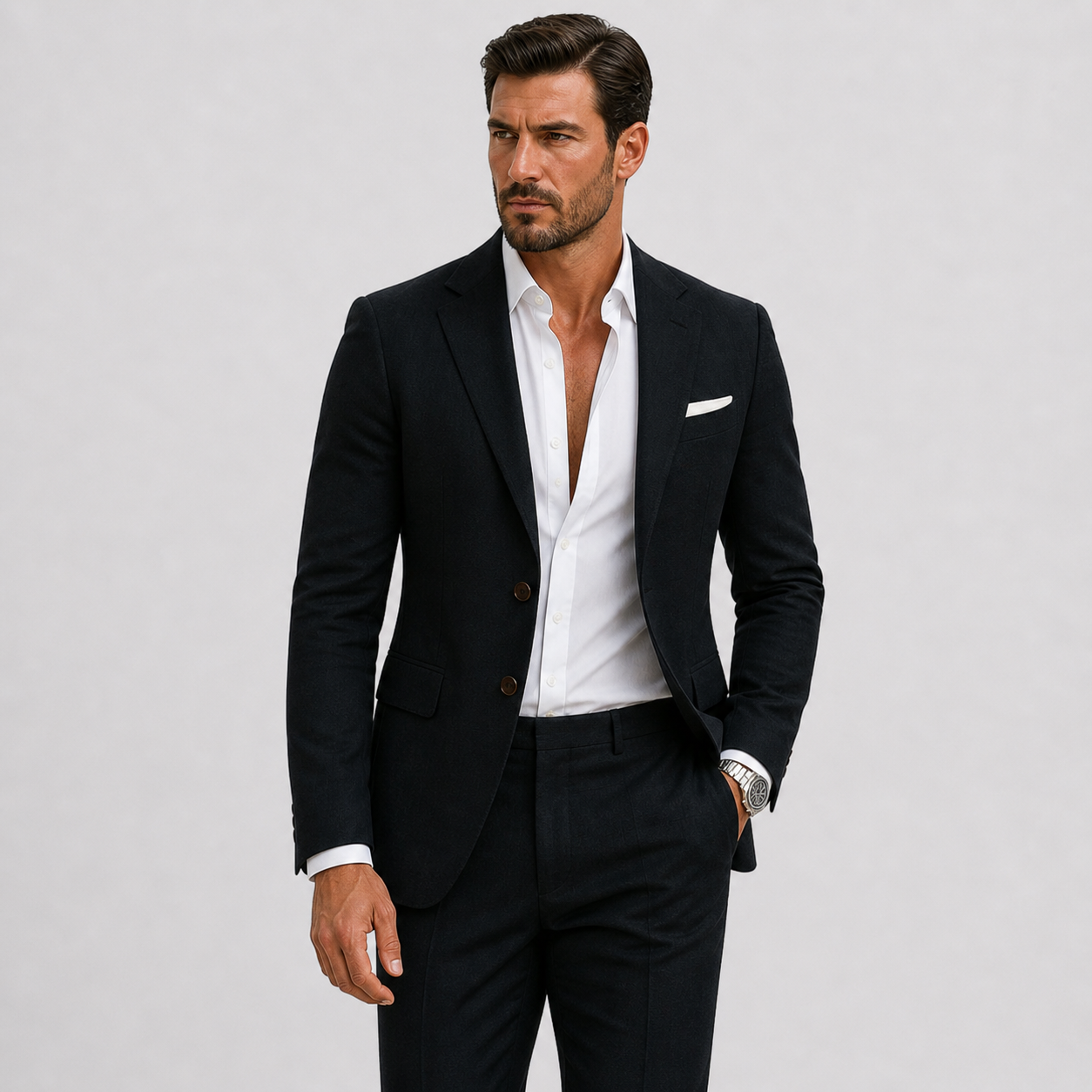 Heren Linnen Pak Slim-Fit Zomerse Elegantie