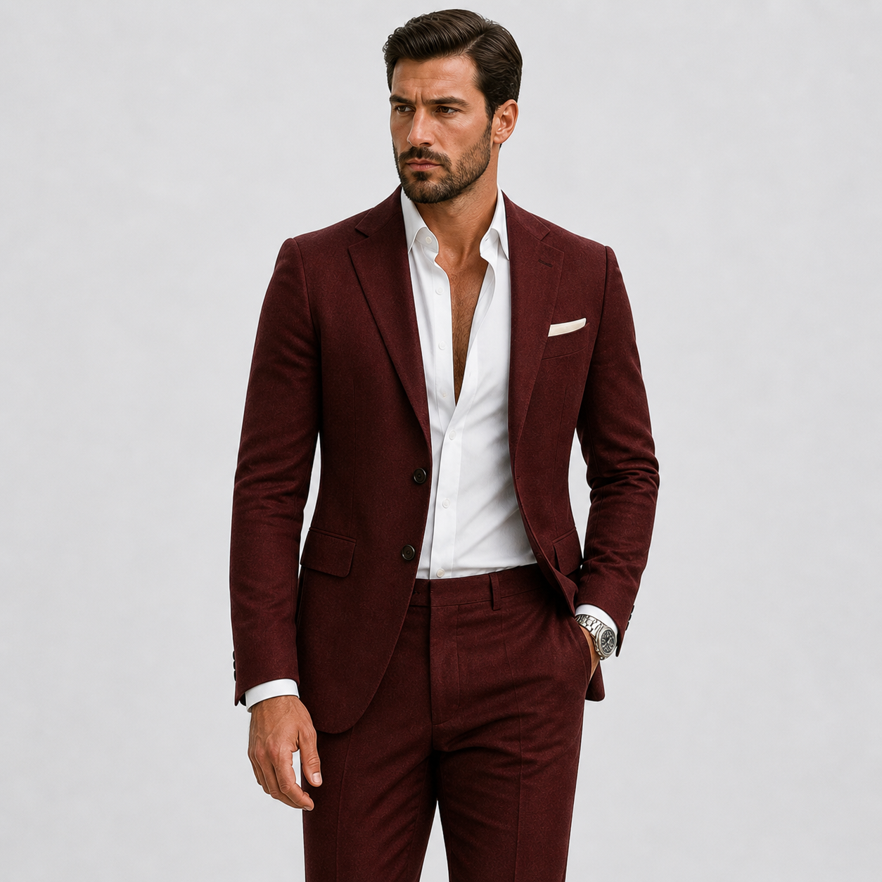 Edel | Kjole Mand Slim Fit i elegant sommerhør - perfekt til ceremonier og arrangementer - - Suits - {{ product_tags }