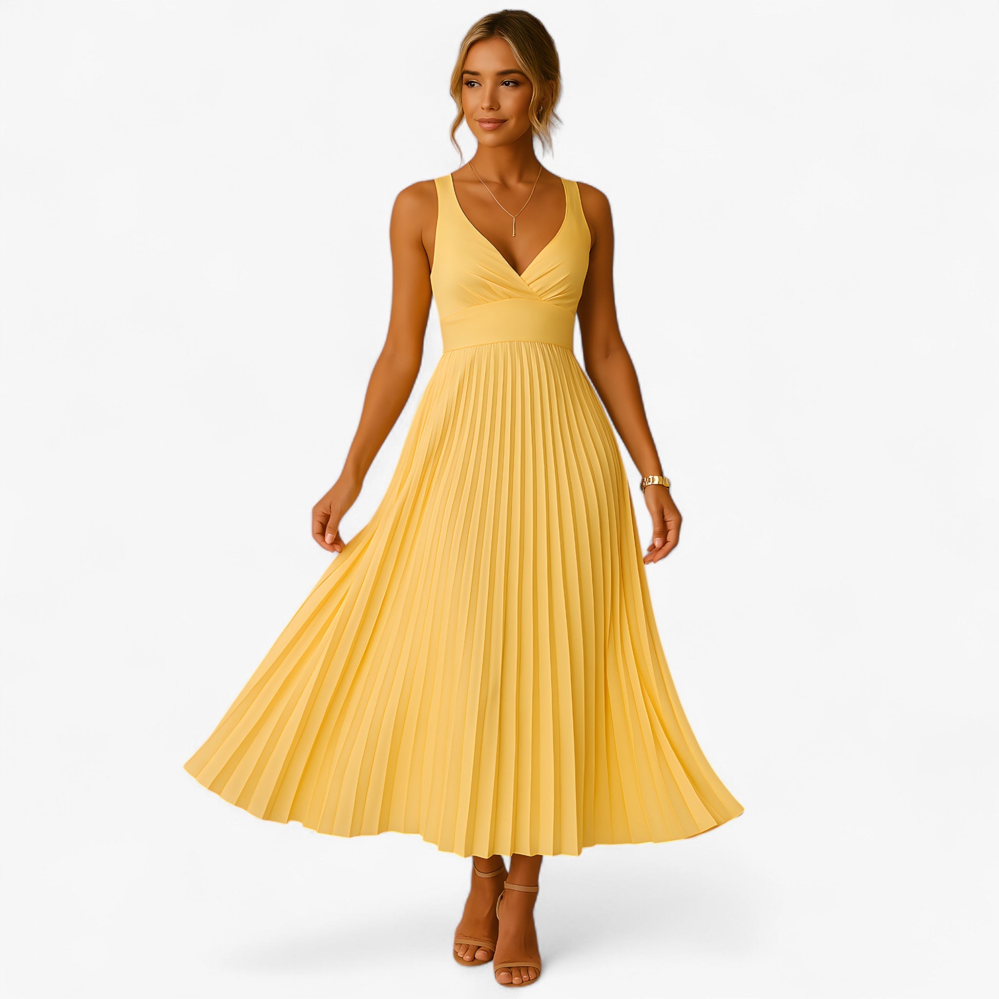 Claudia | Solnedgangens Kjole - Gul - women's fashion - {{ product_tags }