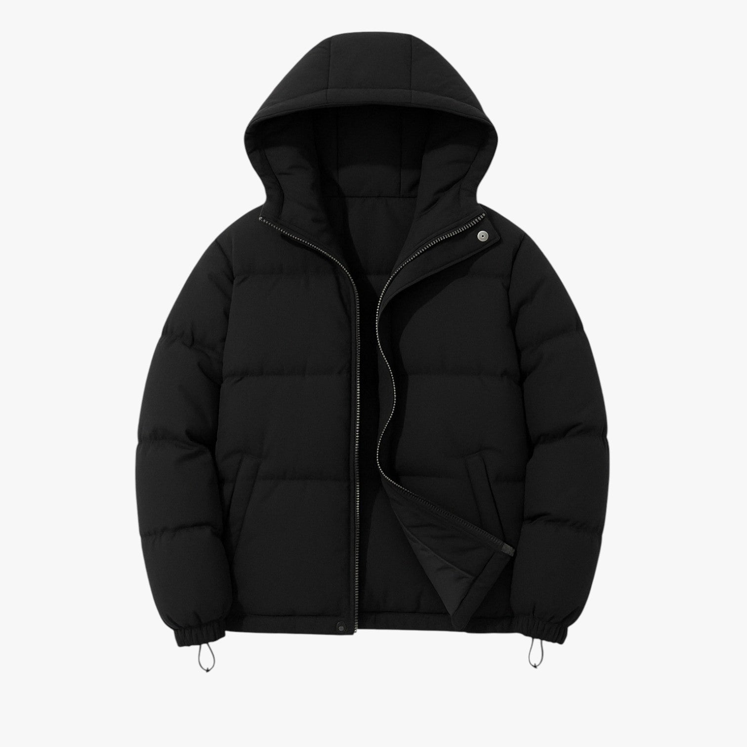 Emery | Afslappet hættetrøje med lynlås - Ubesværet stil til hverdag - Sort - Jackets - {{ product_tags }