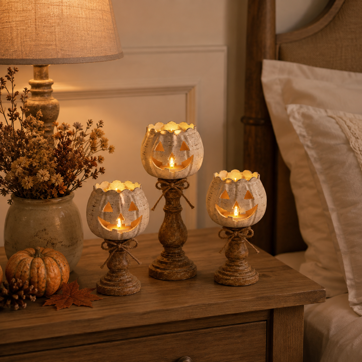 Dekorationsgræskar med LED Lys til Halloween - Flere Størrelser - - Gifts – Seasonal – Halloween - {{ product_tags }