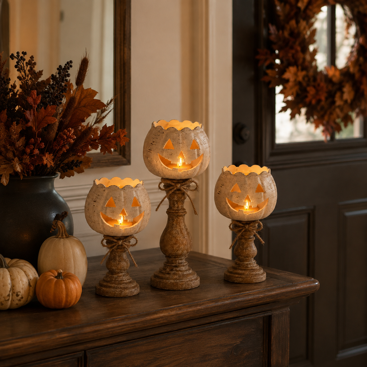 Dekorationsgræskar med LED Lys til Halloween - Flere Størrelser - - Gifts – Seasonal – Halloween - {{ product_tags }