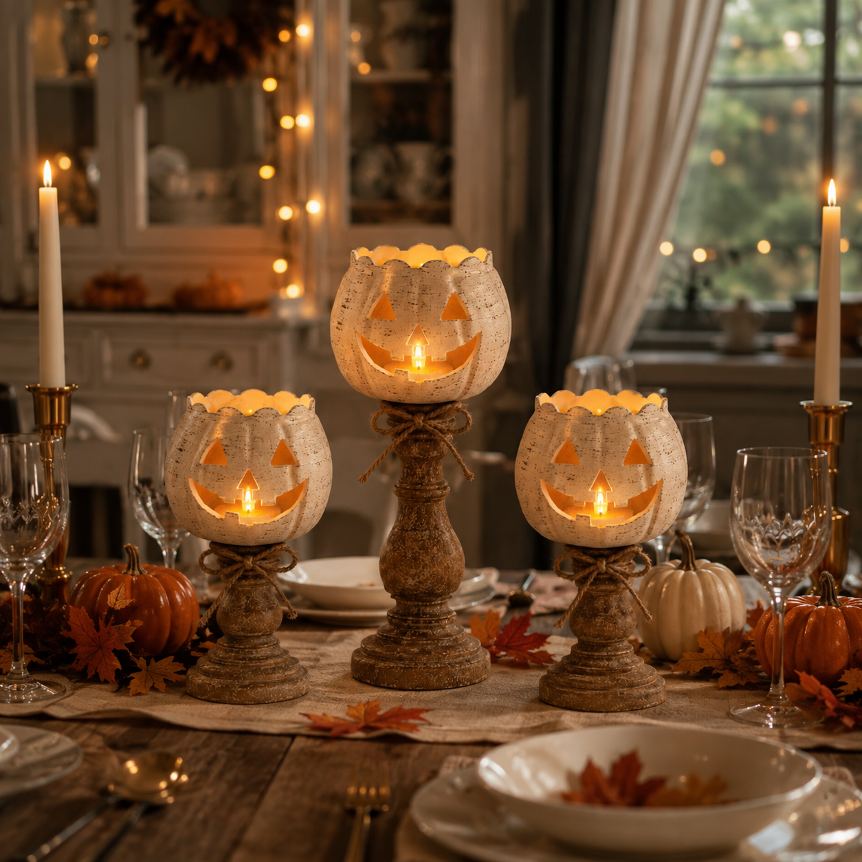 Dekorationsgræskar med LED Lys til Halloween - Flere Størrelser - - Gifts – Seasonal – Halloween - {{ product_tags }