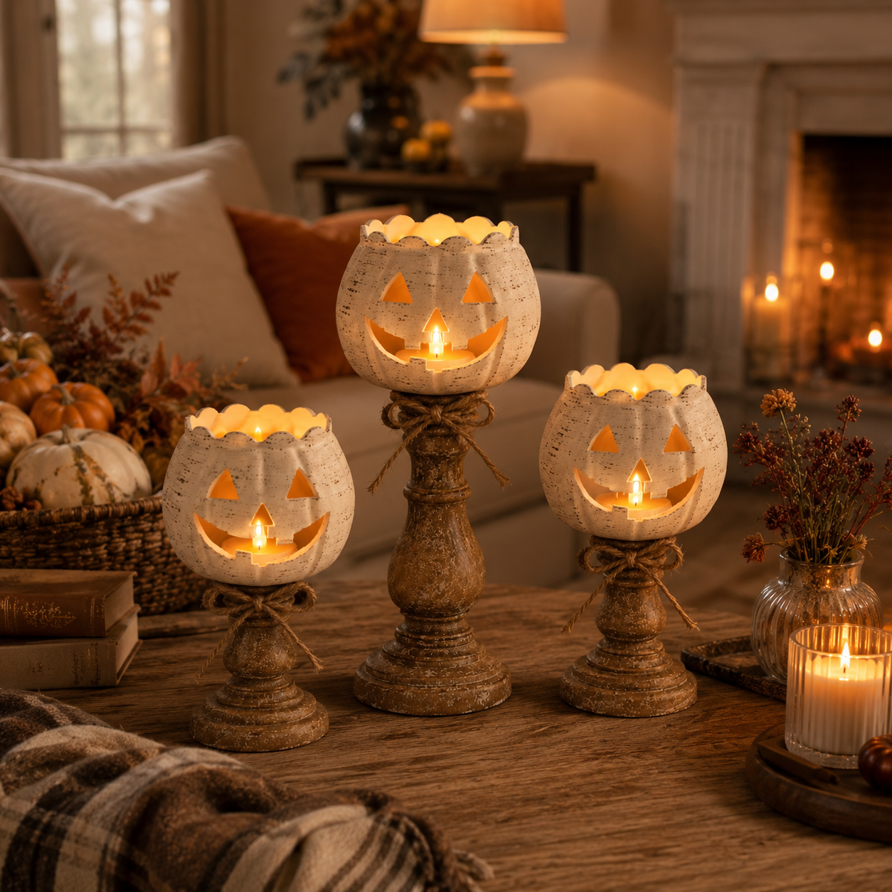 Dekorationsgræskar med LED Lys til Halloween - Flere Størrelser - - Gifts – Seasonal – Halloween - {{ product_tags }