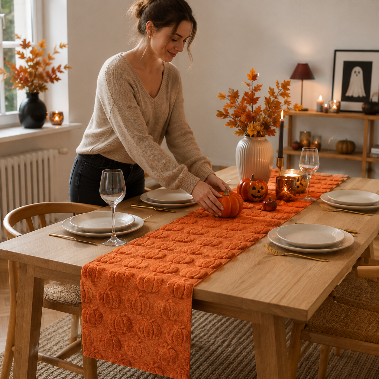 Bordløber med relief-effekt til uhyggelig Halloween - - Gifts – Seasonal – Halloween - {{ product_tags }