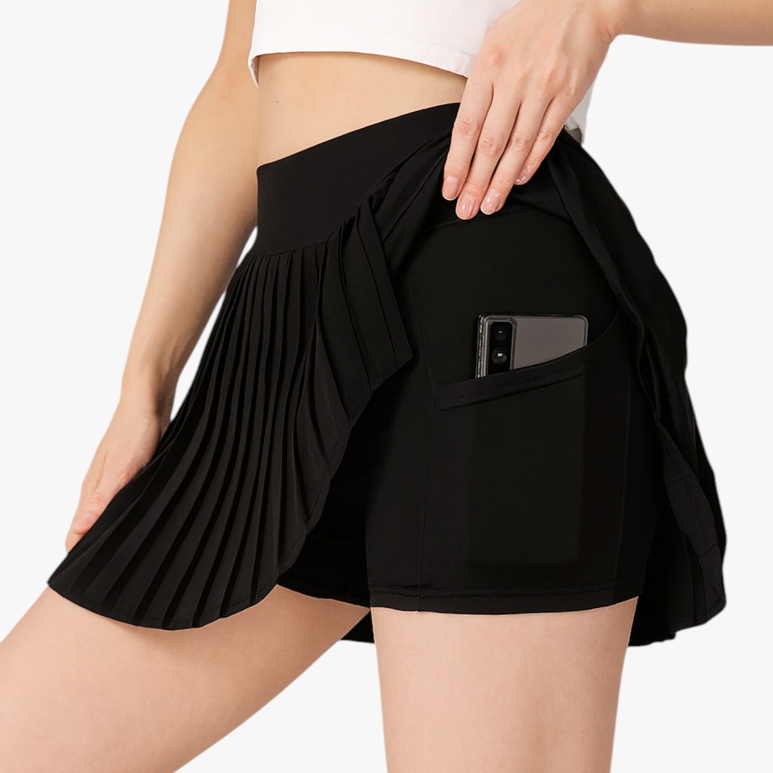Nora | Strækbar plisseret sportskjole med lommer - - Nora | Strækbar plisseret sportskjole med lommer - €25 - {{ product_tags }