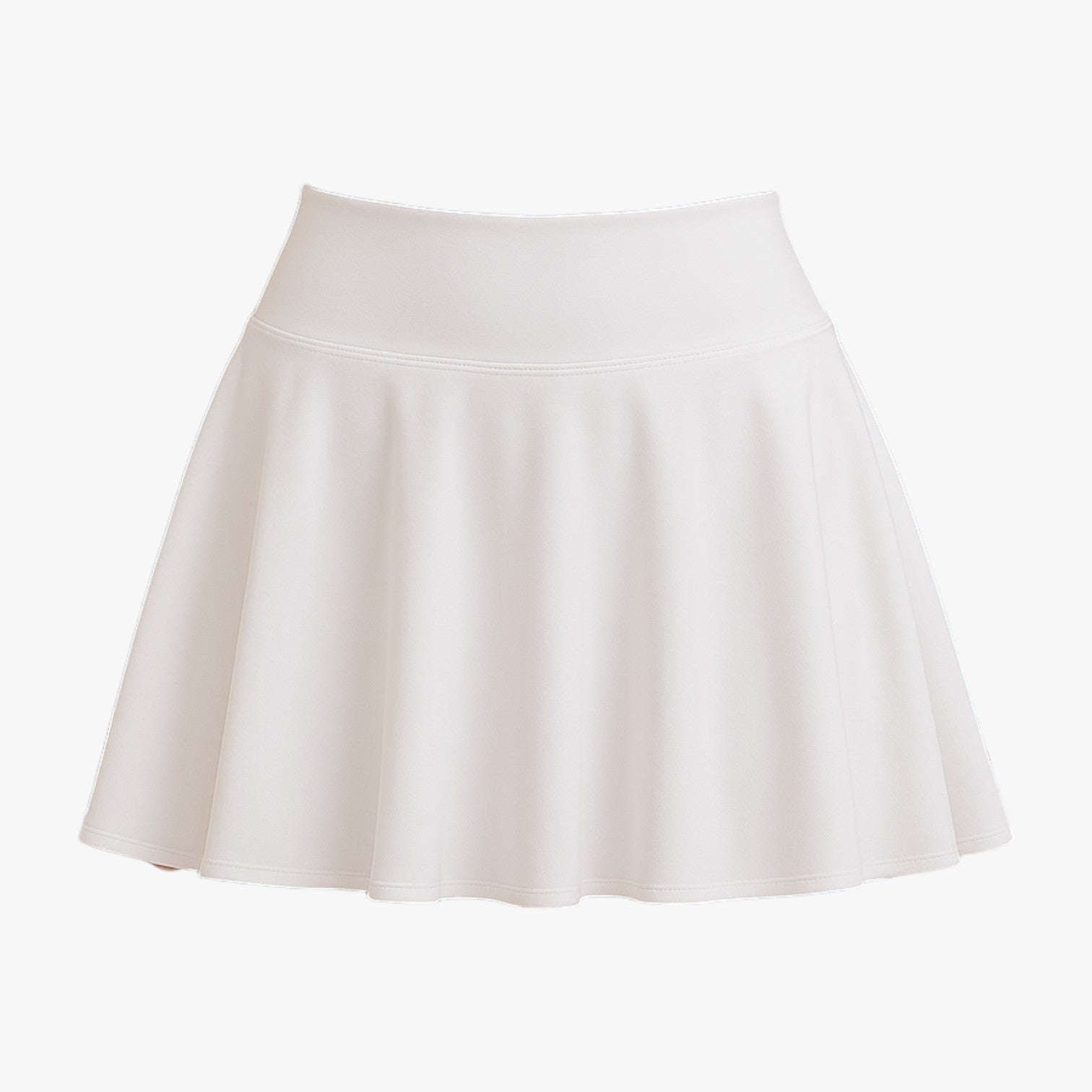 Sophie | Højtaljet sportsskort med rynkestruktur og lommer - Hvid - Sophie | Højtaljet sportsskort med rynkestruktur og lommer- €25 - {{ product_tags }