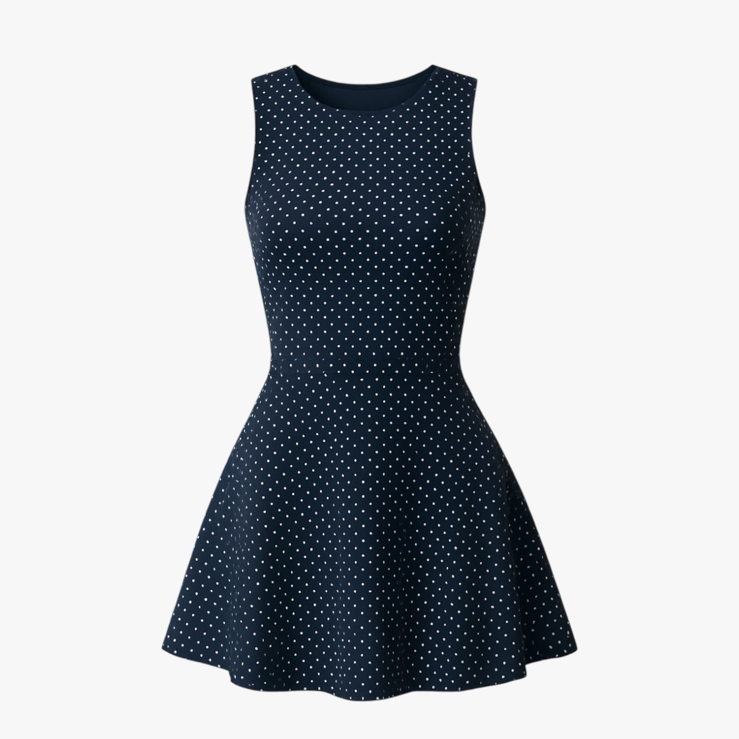 Luna | Prikket ærmeløs minikjole - - Luna | Prikket ærmeløs minikjole - €25 - {{ product_tags }