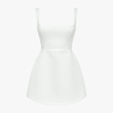 Talia | Satin Fitted Sleeveless Mini Dress