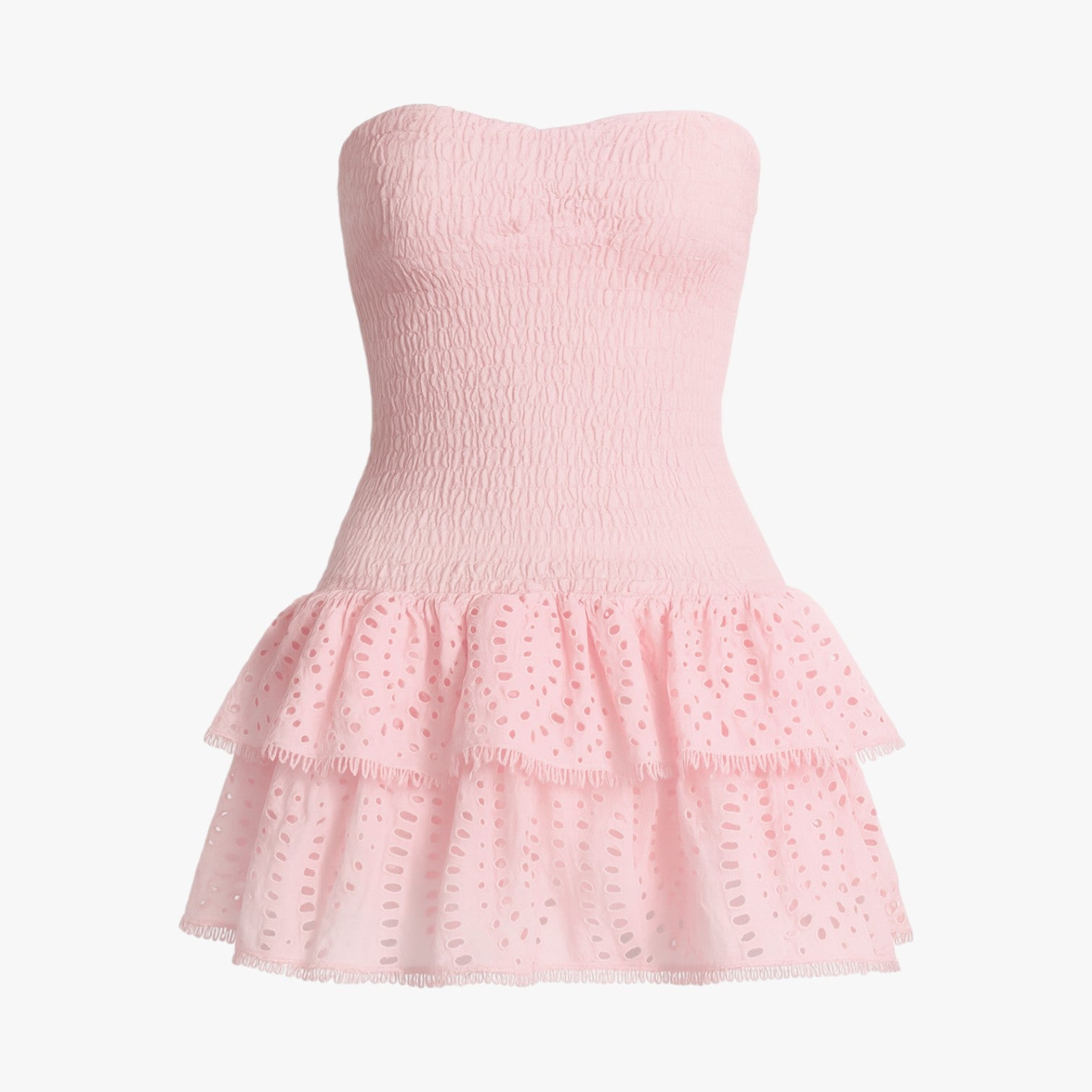 Elena | Stropløs slankekjole med udskæringer - PINK - Elena | Stropløs slankekjole med udskæringer- €25 - {{ product_tags }