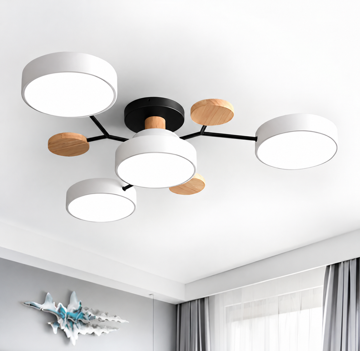 LED Loftslampe - Multi-Hoved Indbygget