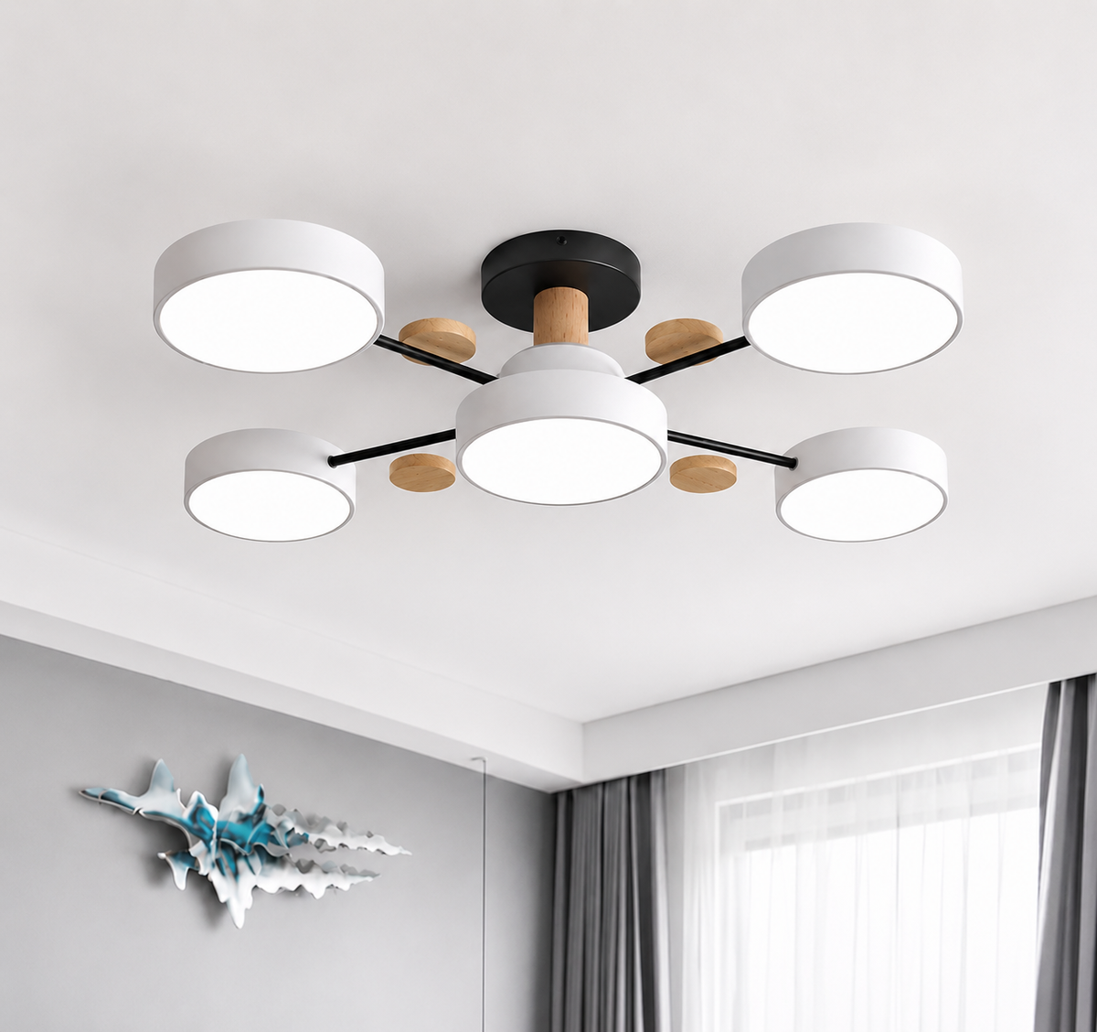 LED Loftslampe - Multi-Hoved Indbygget