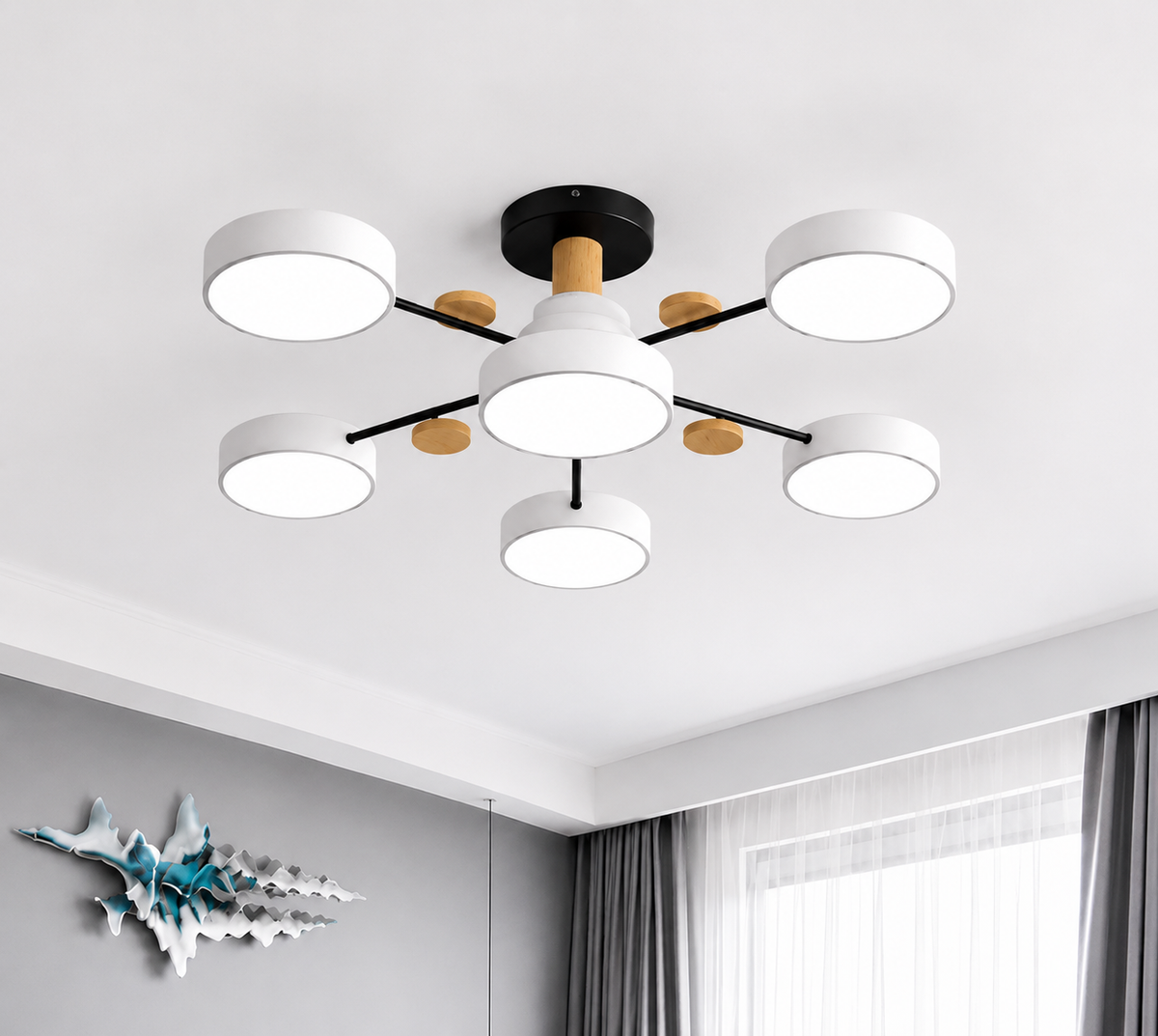 LED Loftslampe - Multi-Hoved Indbygget