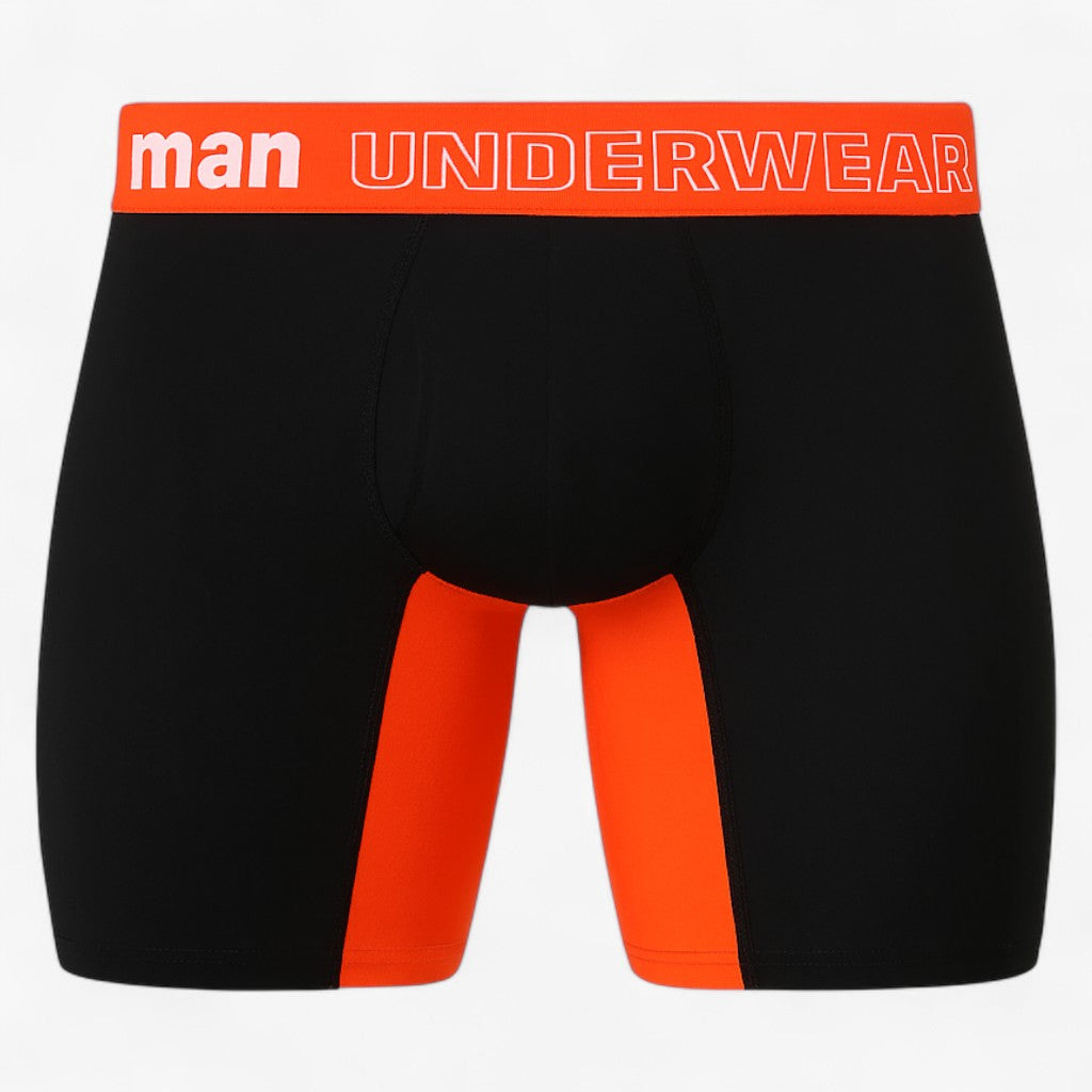 Donald™ | Intimo - Bambusfibre - Premium - Med åbning (3+1 Gratis) - Sort - Orange - men's fashion - {{ product_tags }