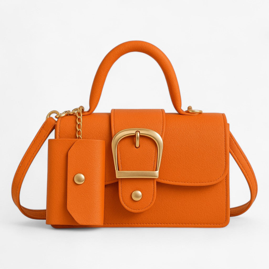 Håndtaske til kvinder med pung - Orange - bags - {{ product_tags }