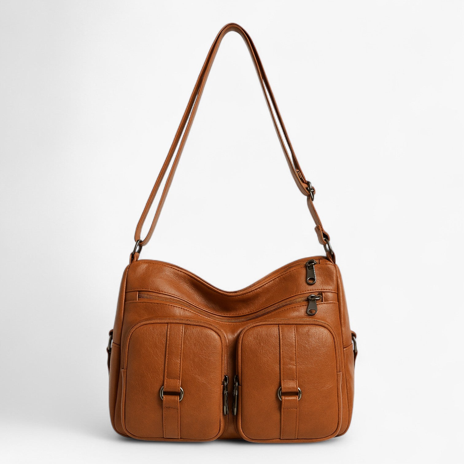 Gwyneth Cargo Bag | Multilommertaske til kvinder - Brun - bags - {{ product_tags }
