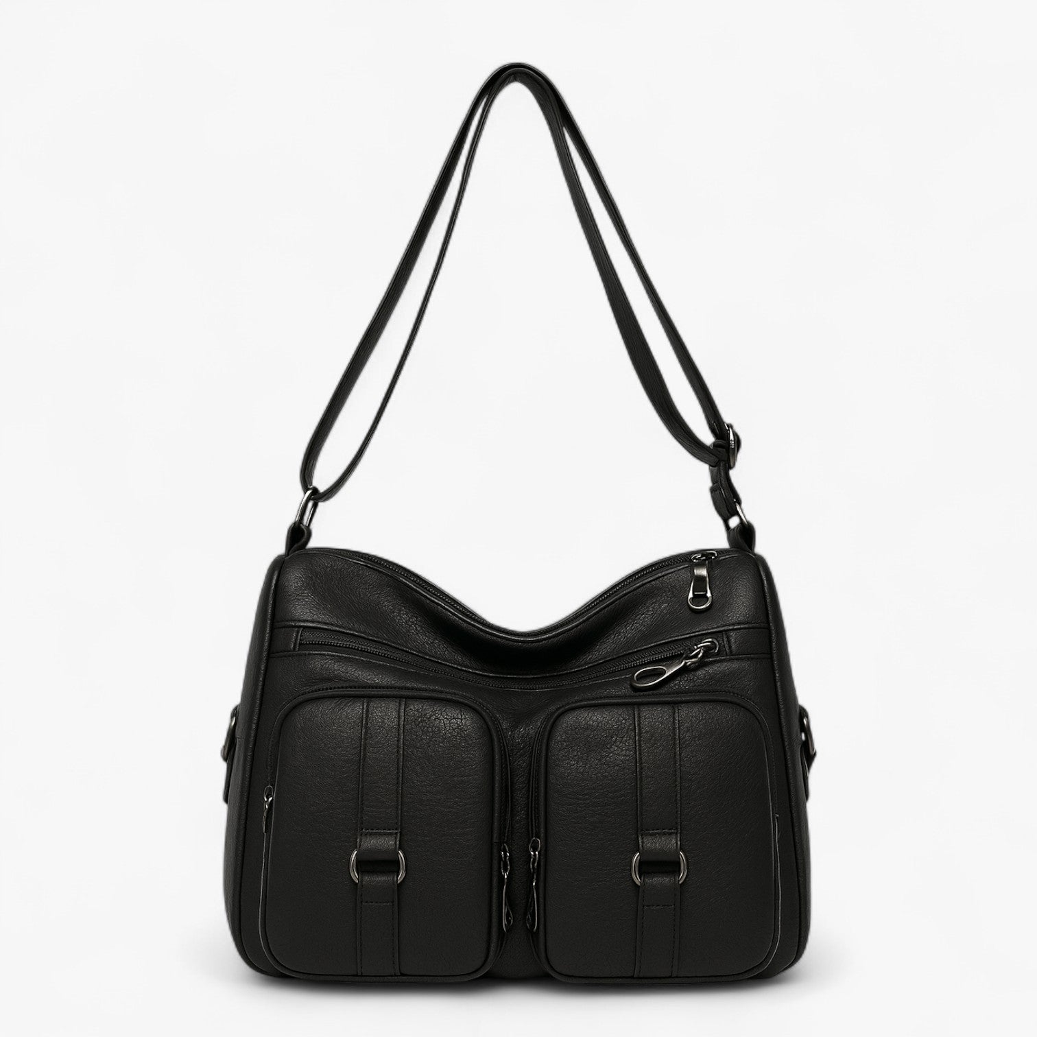 Gwyneth Cargo Bag | Multilommertaske til kvinder - Sort - bags - {{ product_tags }