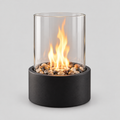 Bordlampe Terrasse Trådløs Sort Aluminium Flammeeffekt