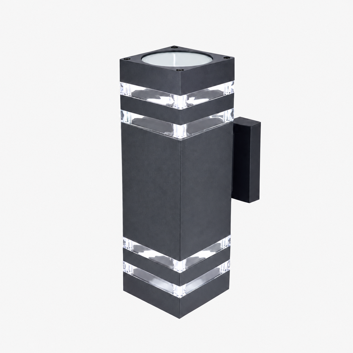 Udendørs Væglampe - 2-Lys Op/Ned, Aluminium, Varm LED