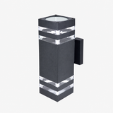 Udendørs Væglampe - 2-Lys Op/Ned, Aluminium, Varm LED