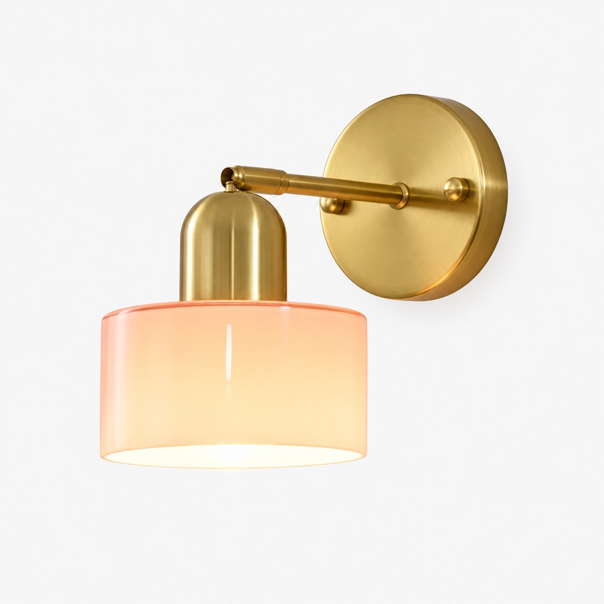 Bauhaus Væglampe i Farvet Glas - Moderne Planmonteret Lampe