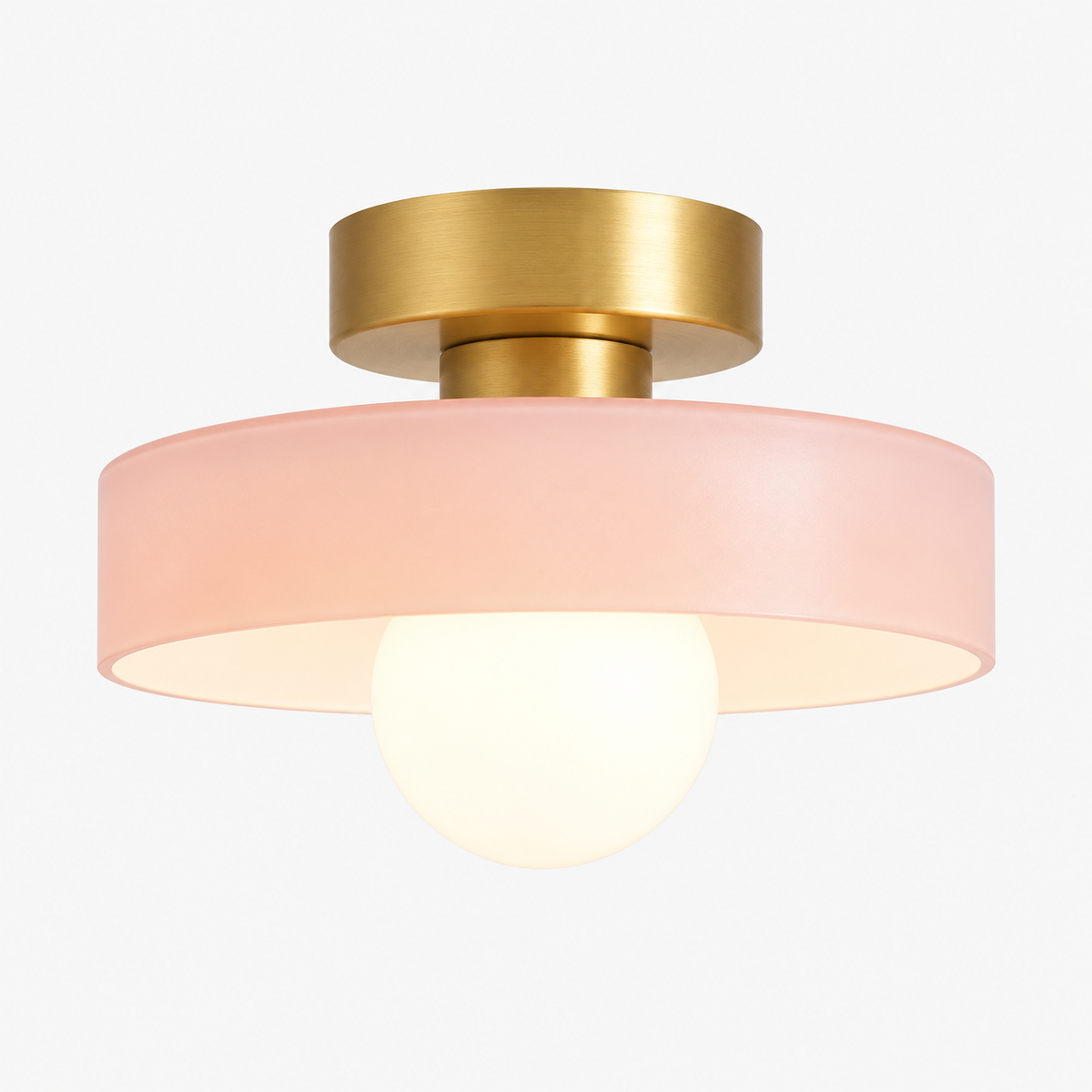 Bauhaus Loftlampe - Fransk-inspireret Messing Glas Geometrisk