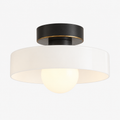 Bauhaus Loftlampe - Fransk-inspireret Messing Glas Geometrisk