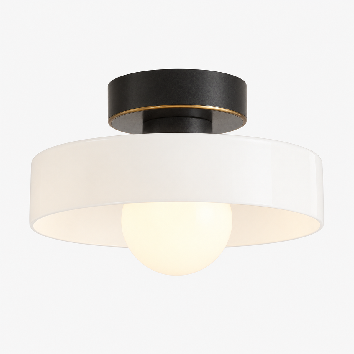 Bauhaus Loftlampe - Fransk-inspireret Messing Glas Geometrisk
