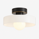 Bauhaus Loftlampe - Fransk-inspireret Messing Glas Geometrisk