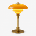 Moderne Dansk Designer Bordlampe - Lagdelt Skærm, LED