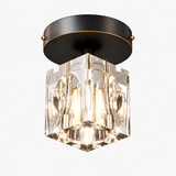 Geometrisk Krystal Loftlampe - Moderne Sort eller Guld Finish