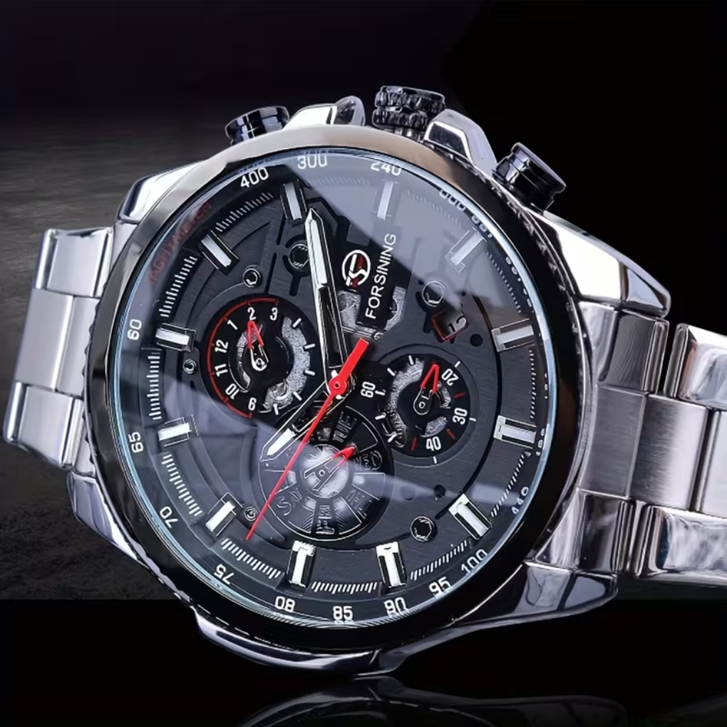 Herre Automatisk Mekanisk Ur - Silver - Watch - {{ product_tags }