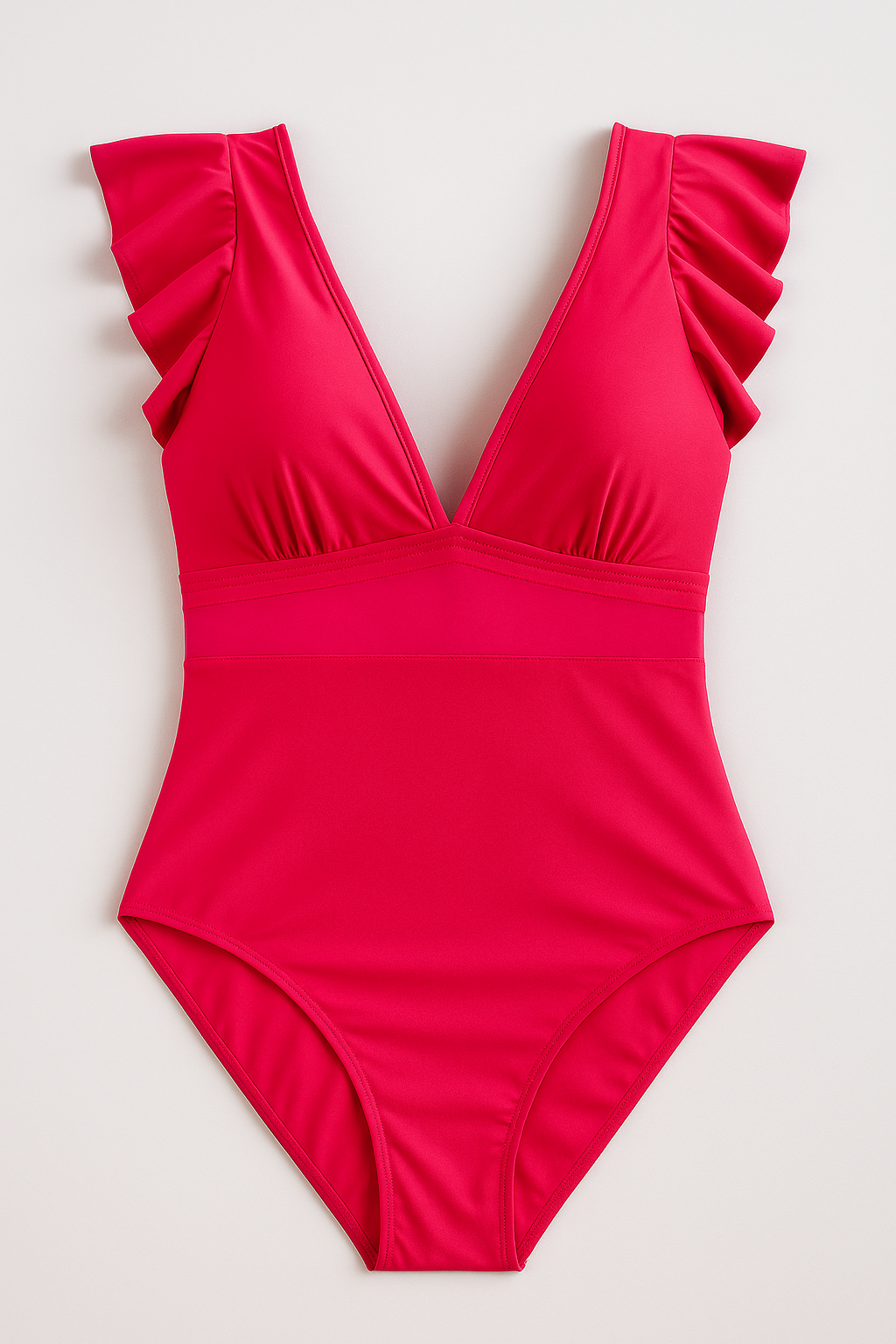 Melody | Dame Badedragt med Netdetaljer og Komfort - Rosa - Badetøj - {{ product_tags }