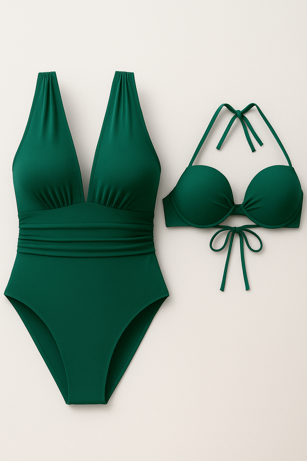Camille | 2 i 1 Dame Badedragt - Grøn - Badetøj - {{ product_tags }