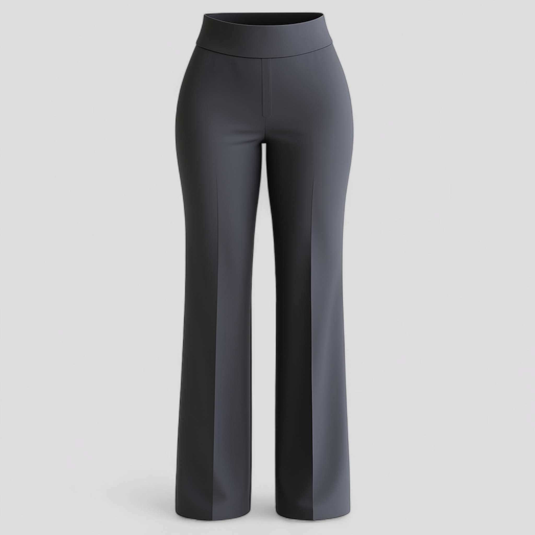 Bruna | Dame Bukser Med Høj Talje Og Brede Ben - Lys grå - Bukser - {{ product_tags }