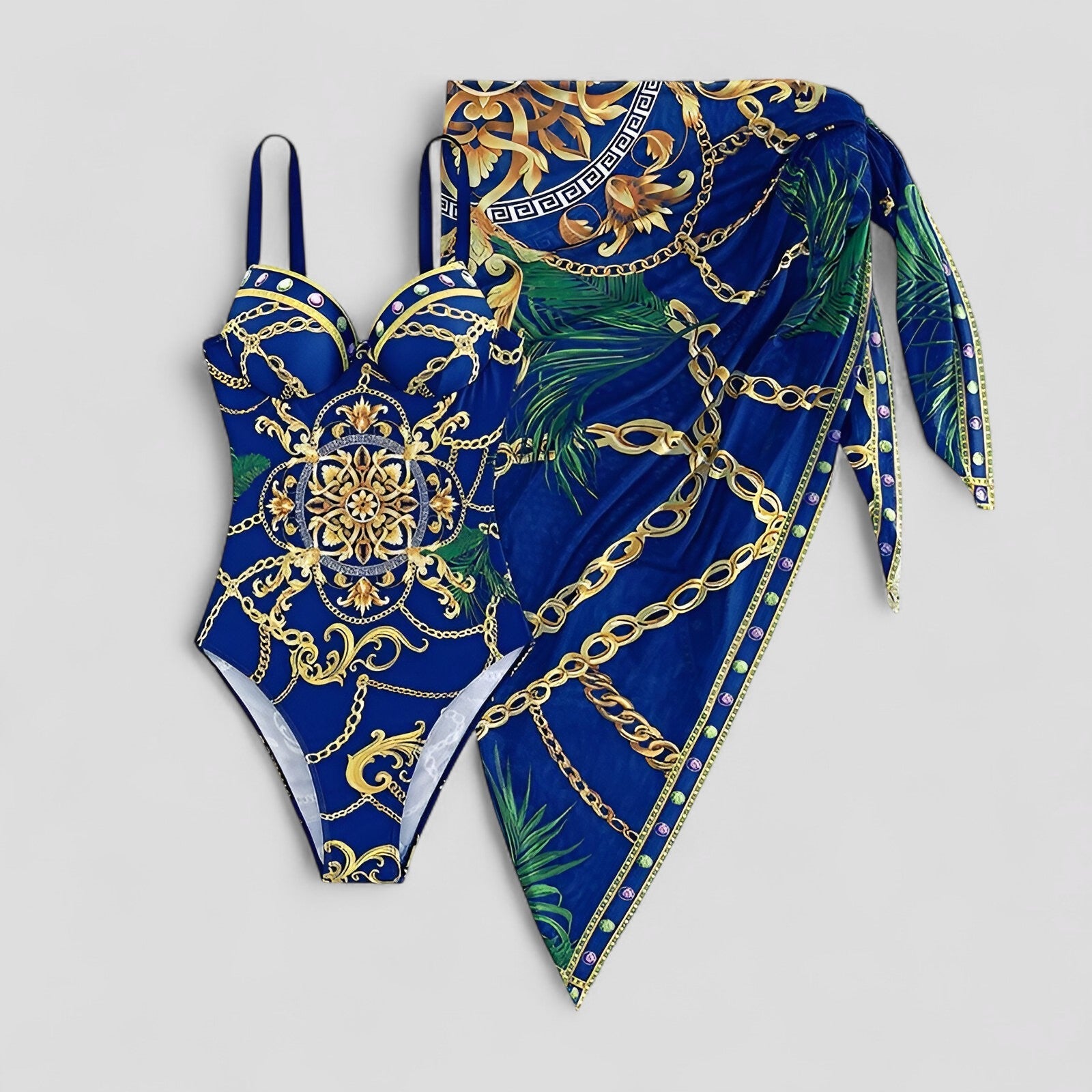 Cara | Dame Elegant Badedragt - Blå - Badetøj - {{ product_tags }