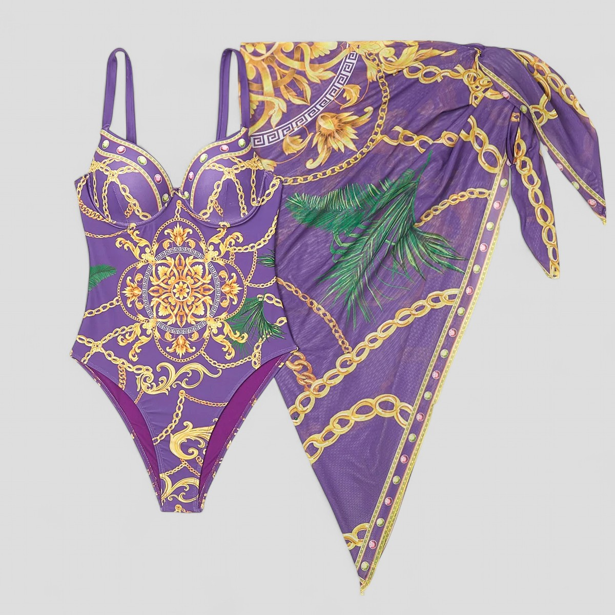 Cara | Dame Elegant Badedragt - Lilla - Badetøj - {{ product_tags }