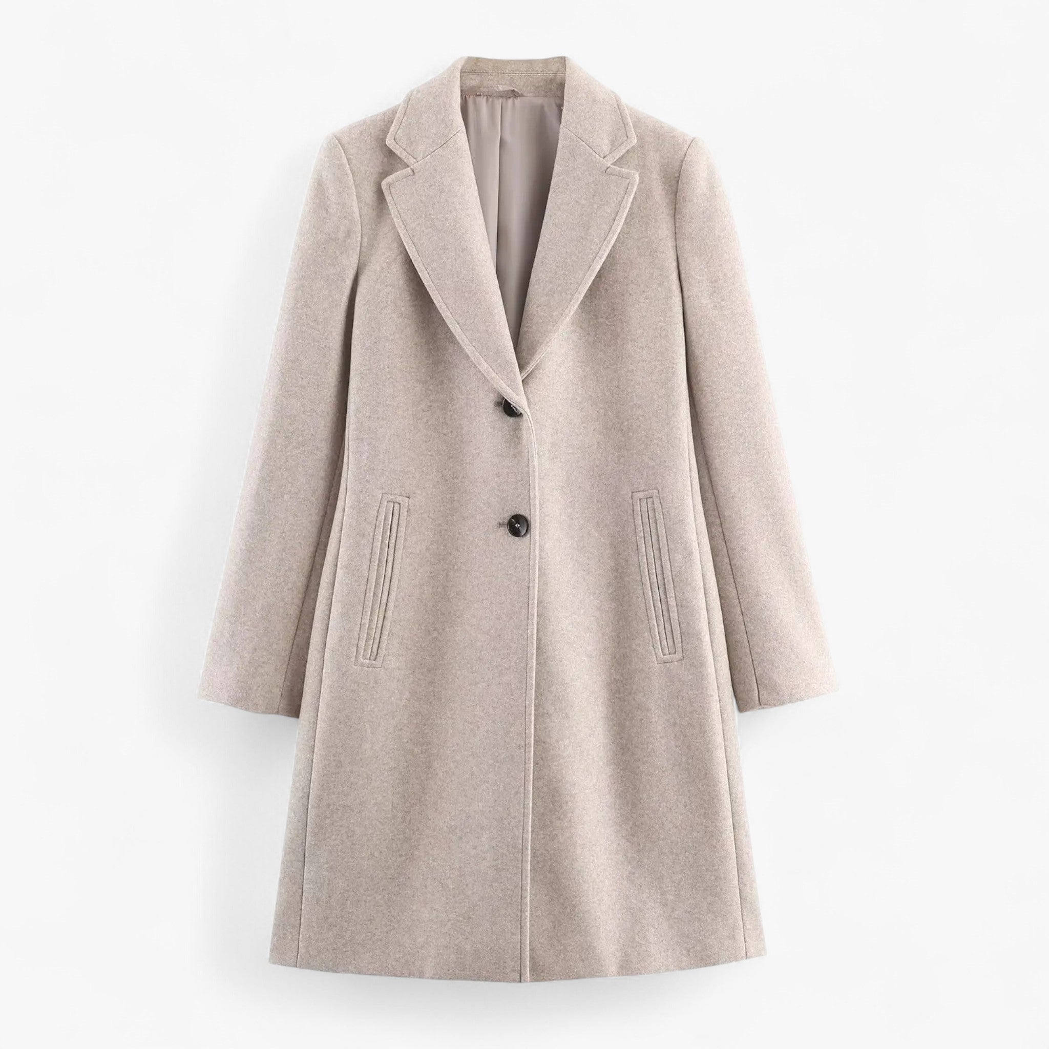 Patricia | Dame Vintage Elegant Jakke med Skulderpuder - Khaki - Kvinders Jakker - {{ product_tags }