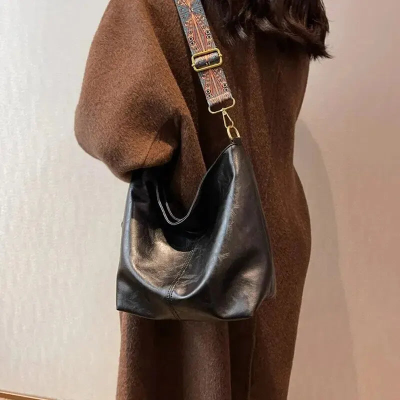 Dame Vintage Skuldertaske med Lynlås 7