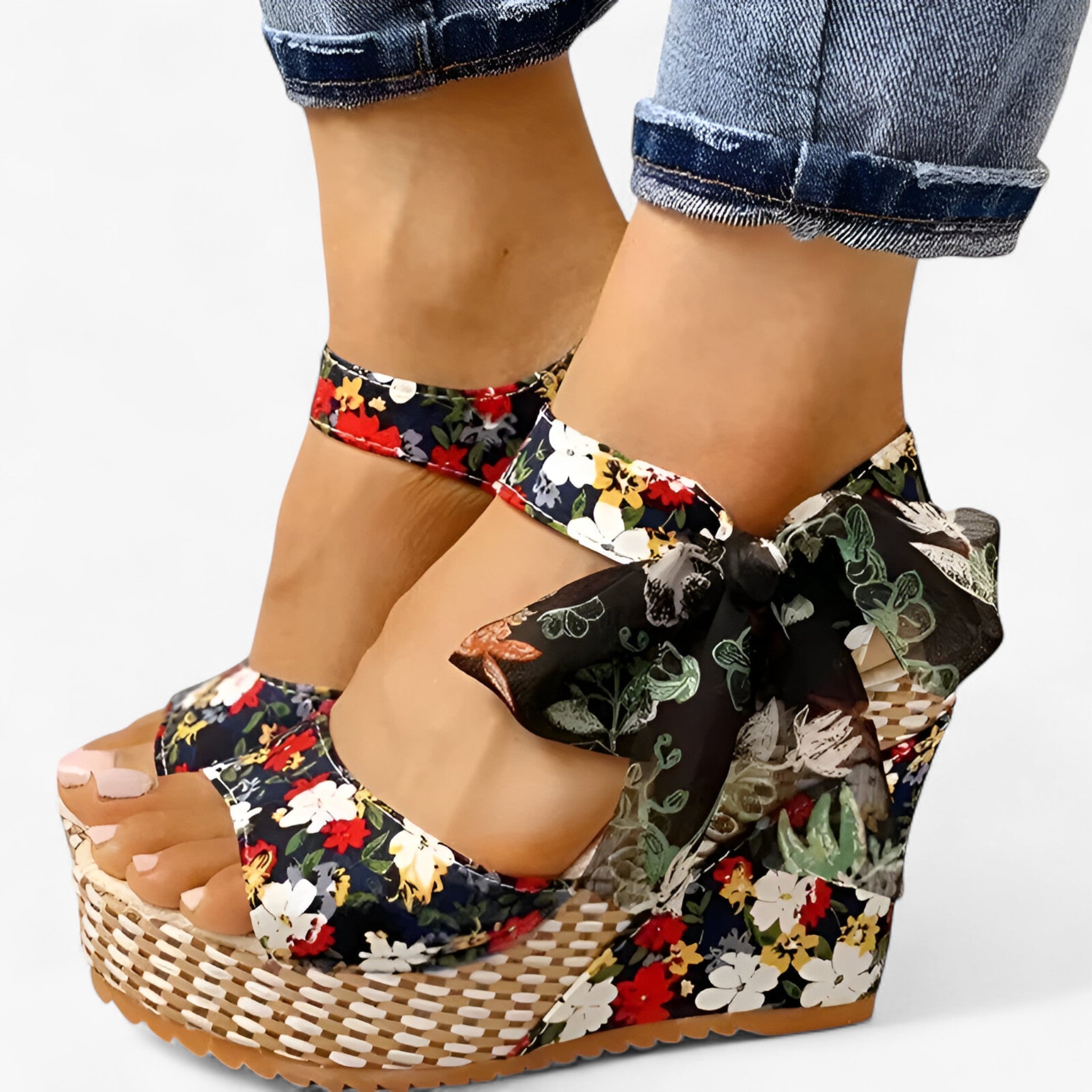 Evangeline | Blomstrede sandaler - Elegant og komfortabel - - women's fashion - {{ product_tags }