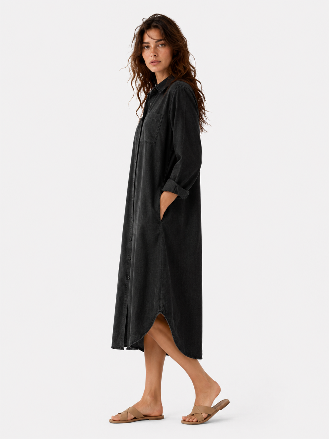 Delana | Button Down kjole - - Dress - {{ product_tags }