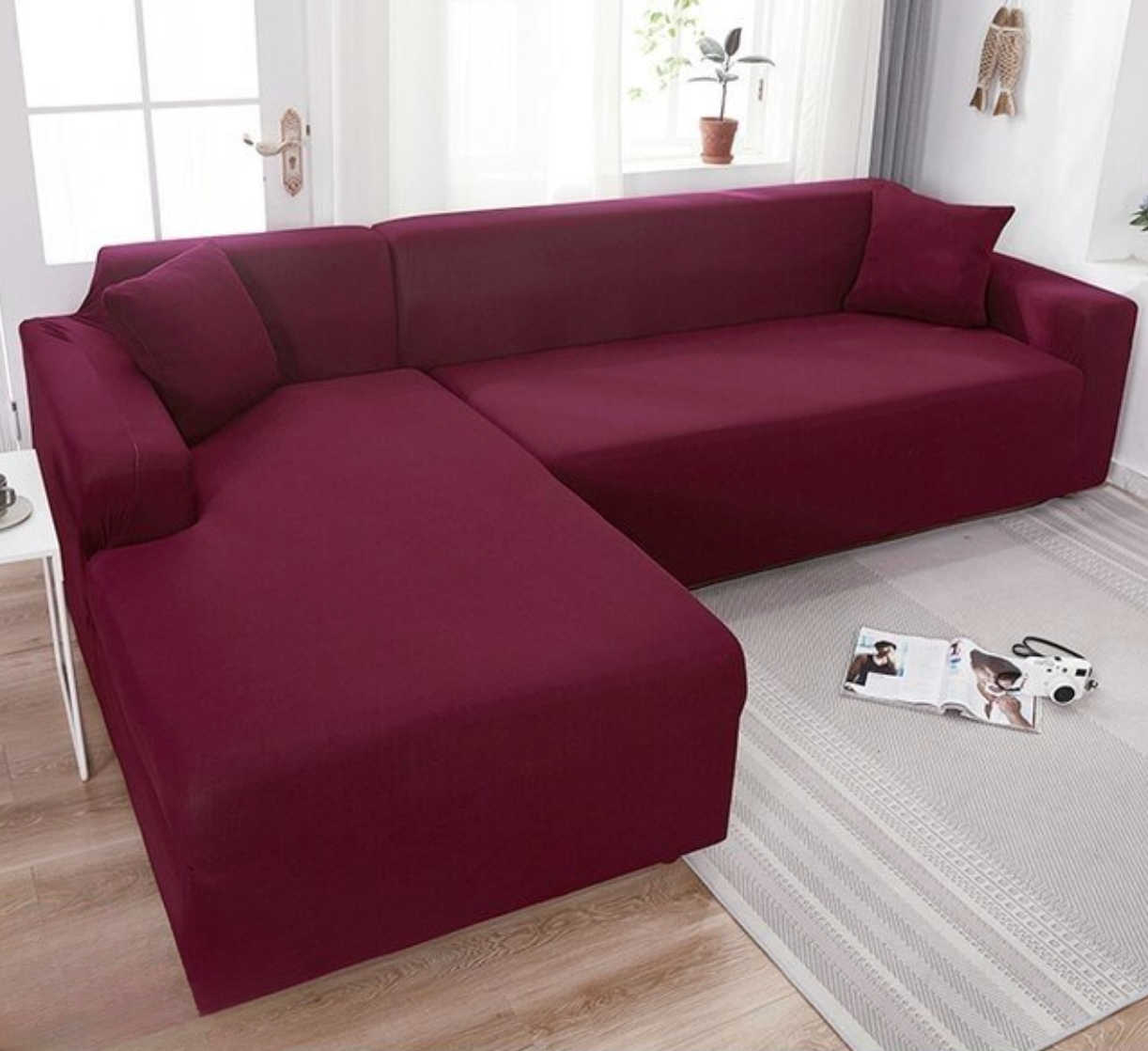 SofCove - vaskbart betræk med forlænget levetid, vandafvisende, elastisk - Rødvin - SofCove - vaskbart betræk med forlænget levetid, vandafvisende, elastisk- €25 - {{ product_tags }
