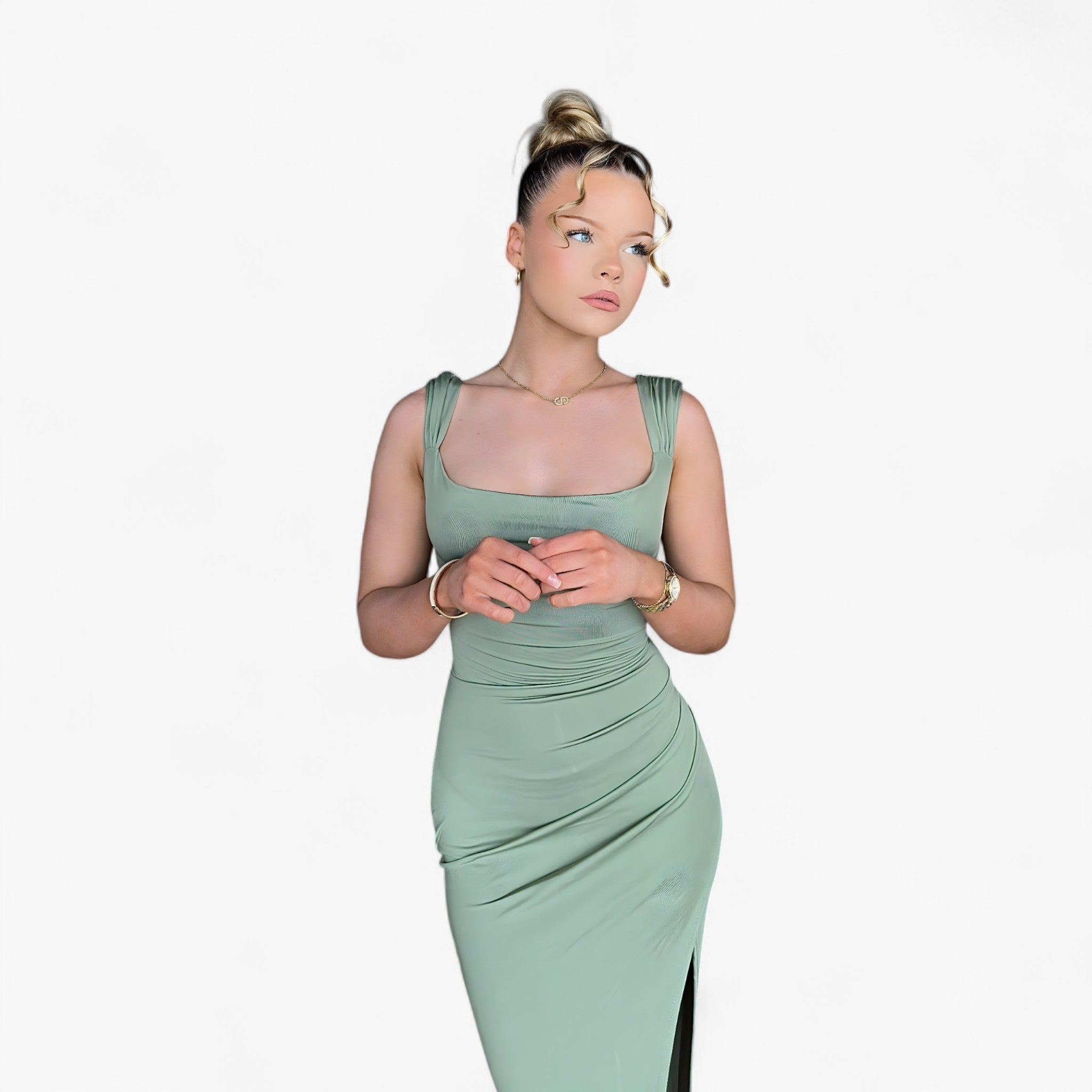 Mateth – Midi kjole - Caqui - women's fashion - {{ product_tags }