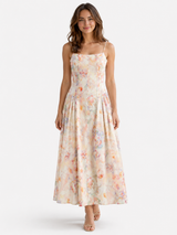 Elisa | Pleated floral summer dress