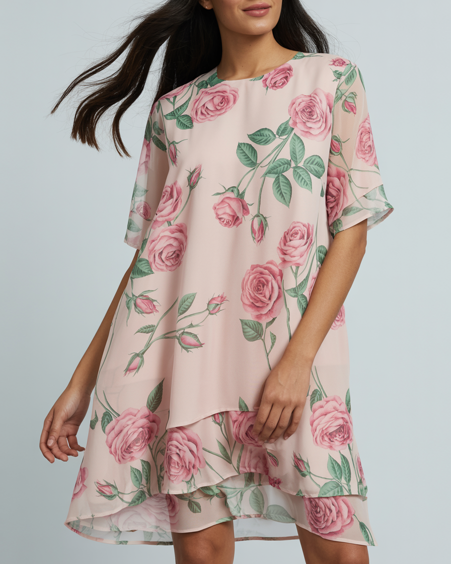 Eliza | Kvinders Chiffon A-line Kjole - - Casual kjoler - {{ product_tags }