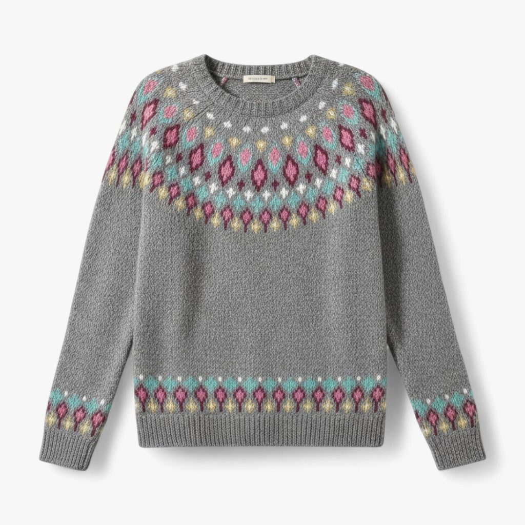 Ellen | Striktrøje til Damer – Varm og Alsidig - Grå - Sweaters - {{ product_tags }