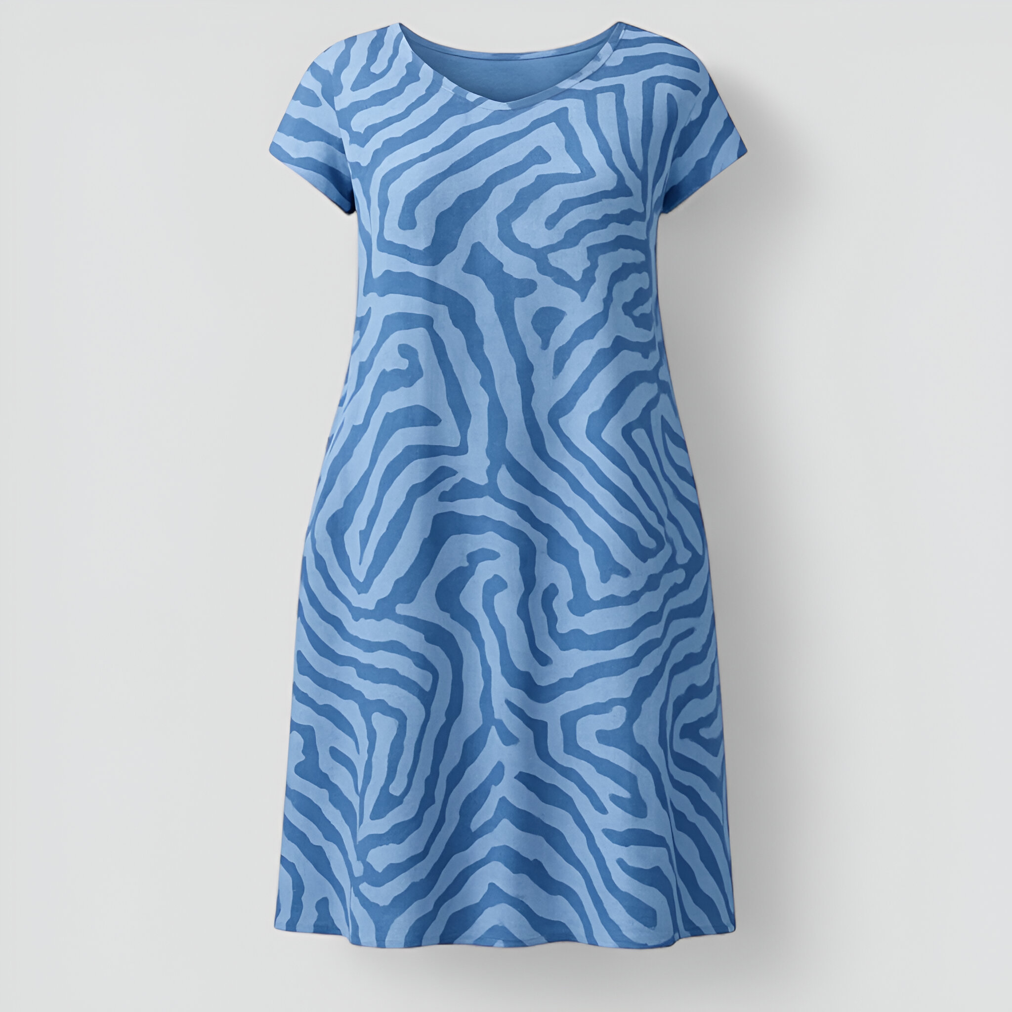 Oria | Damer A-Line Sommerkjole - Blå - Kjoler - {{ product_tags }